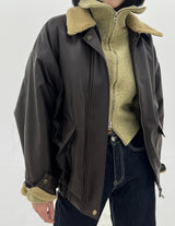 ボカシニットビッグカラーカーディガン / Bokashi Knit Big Collar Cardigan (2color)