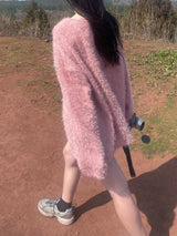 Hairy round knit t