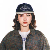 ウェア―ドセミサイクルコーデュロイフラットブリムキャップ/WEIRD SEMICIRCLE CORDUROY FLAT BRIM CAP (NAVY)
