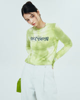 ROMAN TYPO TIEDYE LONG SLEEVE-YELLOW (6680904499318)