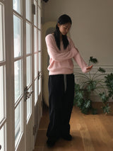 Nuchiコーデュロイワイドバンディングパンツ