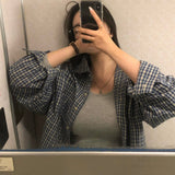 [春の新作10％】【BELLIDE MADE】パーマーオーバーサイズフィットポケットチェックシャツ