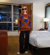 フラワーパターンジャガードニット / Flower pattern Jacquard Knit (4582469369974)