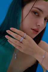 2.5MM プロング セッティング テニス リング / 2.5MM Prong Setting Tennis Ring (silver)