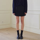 ワンタックミニスカート/ONE TUCK MINI SKIRTS (BLACK)