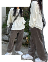 Diagonal Button Loose Fit Bookle Knitwear