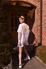 テニスボールクルーネックホワイトユニセックスTシャツ / Tennis ball crew neck white Unisex T-shirt