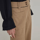 Wool pocket pants - Beige (6674903433334)