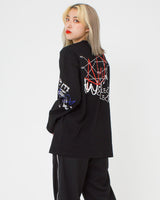 落書きプリントロングスリーブTシャツ / HAND DRAWING L/S (4592245538934)