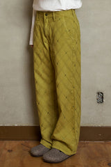 ARGYLE EMBROIDERED PANTS