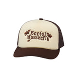 ソーシャルバタフライトラッカーキャップ / Social Butterfly Trucker Cap - Brown / Cream