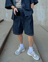 オンジェリーデニムワンタックハーフパンツ / On Jerry Denim One Tuck Half Pants