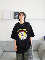 スマイルキャットショートスリーブTシャツ / VENTIQUE Smile Cat Short Sleeve T-shirt 3color