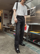 ライジングブラックエンボスブーツカットパンツ