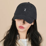 Varzar Logo Over Fit Denim Ball Cap Black