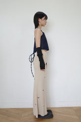 チェリー刺繍入りロングスカート / Cherry Embroidered Long Sk (2 colors)