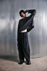 H-T CARGO BALLOON SWEAT PANTS (Charcoal) / カーゴバルーンスウェットパンツ