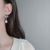 クッションスクエアクリスタルピアス