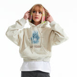 ウィティーバニープラネットエクスプローラークロップフーディー / WITTY BUNNY PLANET EXPLORER CROP HOODIE [OATMEAL]