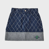 フェンススイングデニムミニスカート / FENCE SWING DENIM MINI SKIRT (BLUE)