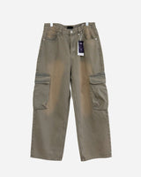 Mud Washing Cargo Denim Pants