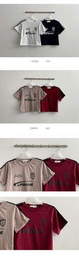 ヴェインラインクロップド半袖Tシャツ / Vaneline Cropped Short-Sleeved T-Shirt