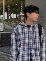 Avant-check hooded shirt  3C