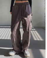 (UNISEX) ハイシャーリングカーゴパンツ