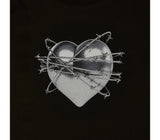 LEKIM 3D HEART T-SHIRT BLACK (WOMAN)