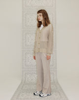 WAFFLE FISHNET CARDIGAN BEIGE (6691444588662)