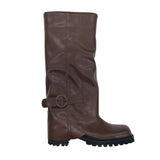 Belt buckle long boots