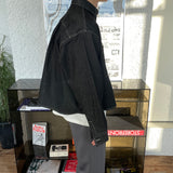 Youth Denim Crop Shirt Jacket (2color) (6674919915638)