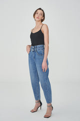 セミバギーフィットダブルOBデニムパンツ / SEMI BAGGY FIT DOUBLE OB DENIM PANTS [6877]