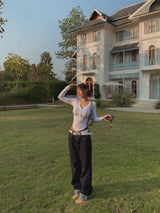 トウVスナップ長袖