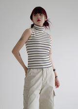 ポーラーストライプスリーブレストップ/Polar Stripe Sleeveless (2color)