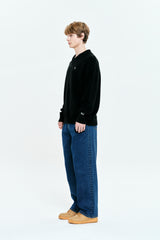 MONO CHERRY MEN COLLAR KNIT[BLACK]