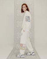 GRANNY SQUARE SWEATPANTS CREAM (6691427811446)