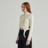 IVORY HEM VARIATION LONG SLEEVES T-SHIRT