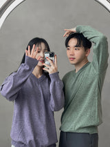 カシミアVネックニット  (13color)