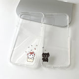 Black - Surprise Somecat Couple Phone Case