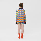 (W) Flushed Grid PJ Shorts