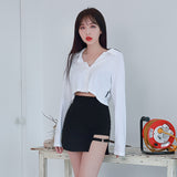 オープニングクロップドシャツ / HI (8285) opening cropped shirt