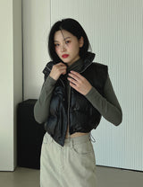 クロップパディドベスト/Crop Padded Best (4color)