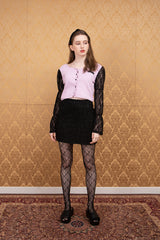 lace up cardigan purple (6651904360566)