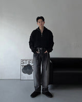 EN Slave Double Nee Denim Pants (2 colors)