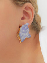 Artistic Gold earring_B(Blue) (6642406031478)