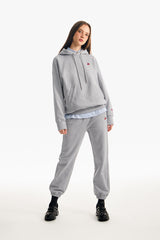スモールチェリージョガーパンツ／SMALL CHERRY JOGGER PANTS [MELANGE GRAY]