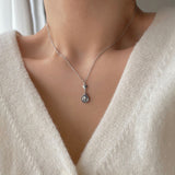 シンプルハートコインユニークネックレス/sehi Simple Heart Coin Unique Necklace