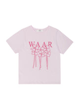 W フラワーTシャツ / T1009 W FLOWER T-SHIRT_PINK