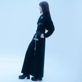 クロスラップスカートパンツ/1 0 cross wrap skirt pants - BLACK